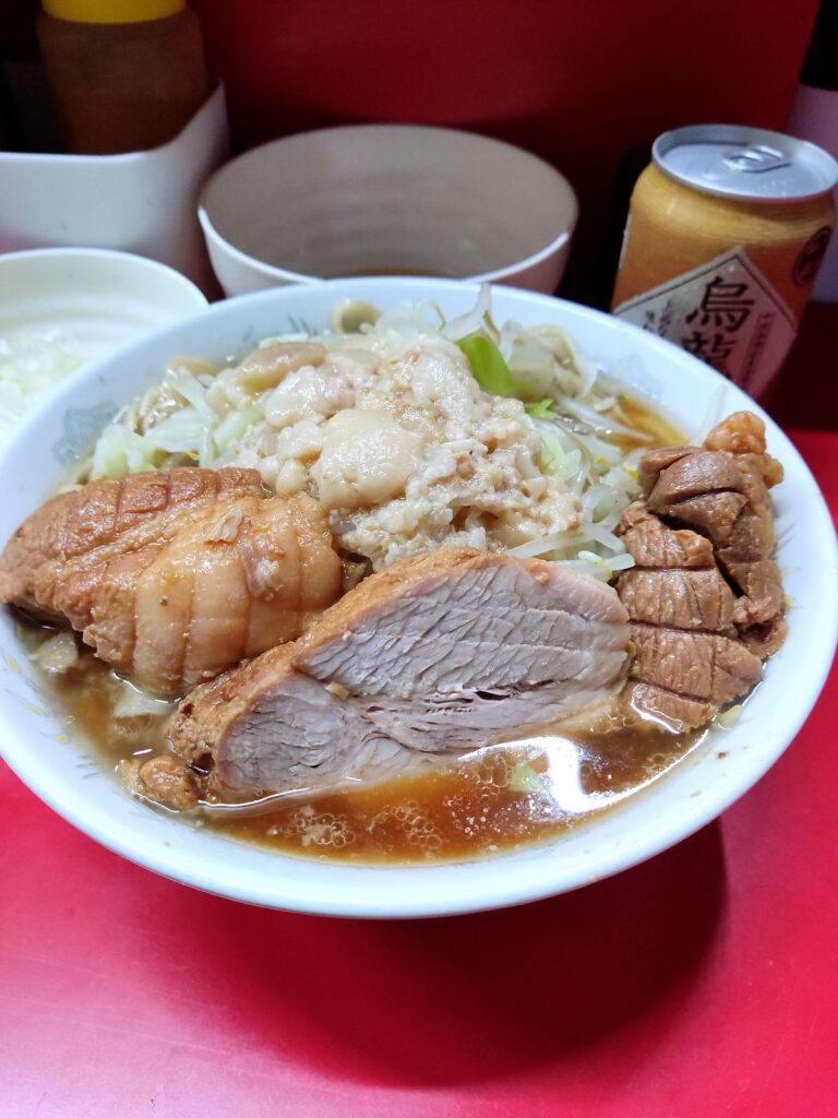 【上野毛二郎】ラーメン二郎上野毛店_小ラーメンブタ塊