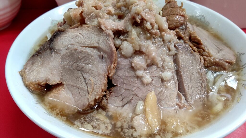 【上野毛二郎】ラーメン二郎上野毛店_あすなろ玉子