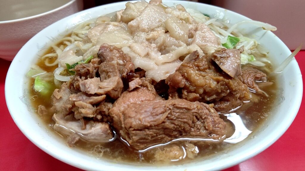 【上野毛二郎】ラーメン二郎上野毛店_ブタ味染み