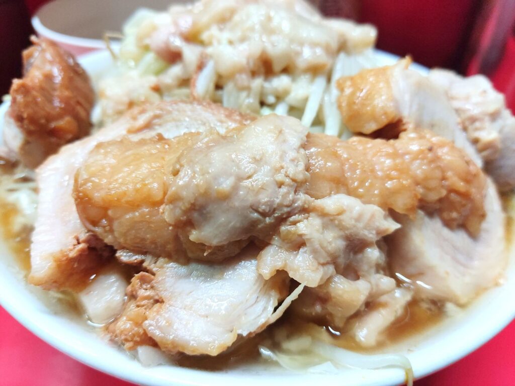 【上野毛二郎】ラーメン二郎上野毛店_ブタ乱舞脂身