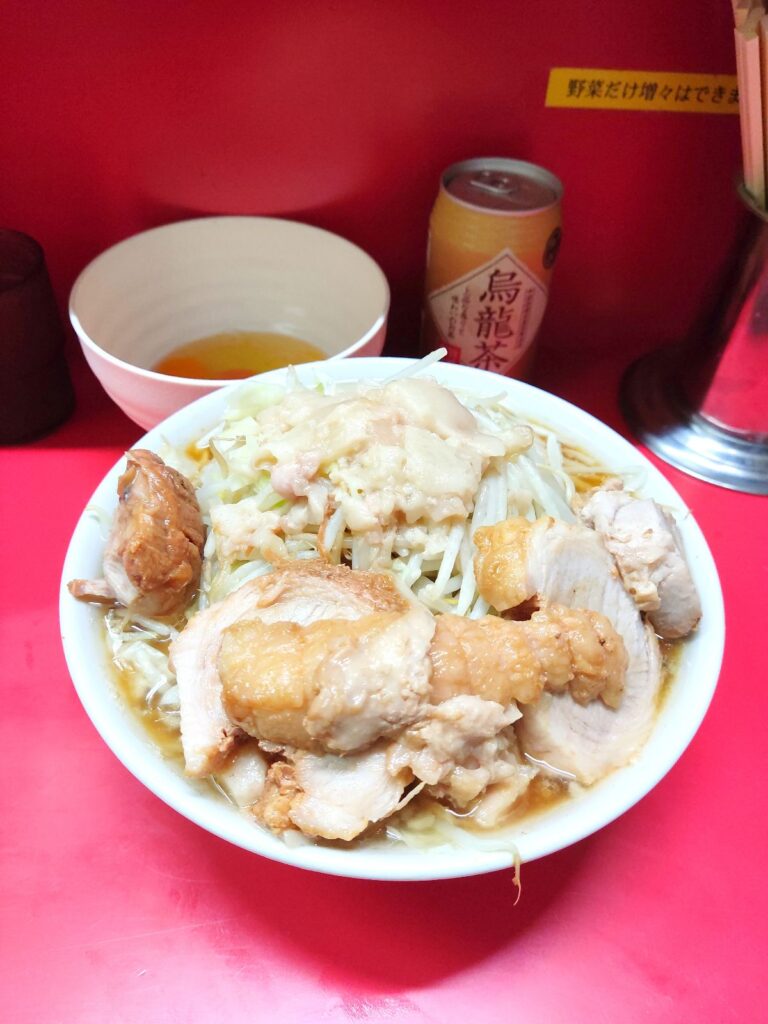 【上野毛二郎】ラーメン二郎上野毛店_ブタ乱舞脂身
