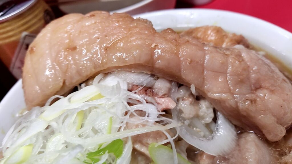 【上野毛二郎】ラーメン二郎上野毛店_ハイパワーブタとネギ