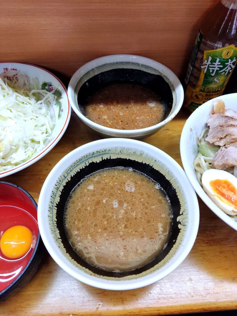 【立川二郎】ラーメン二郎立川店二筒(リャンピン)つけ麺(相伝)SD2枚でつけ汁2つへ
