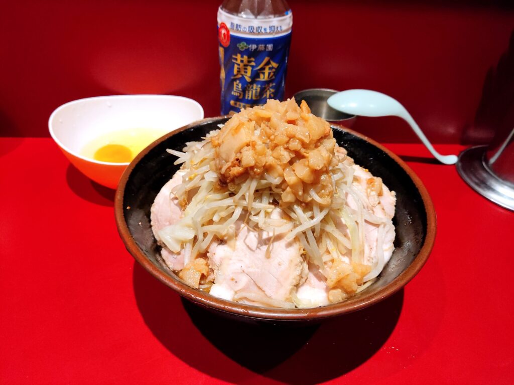 【荻窪二郎】ラーメン二郎荻窪店つけ麺味アブラーメン玉子1