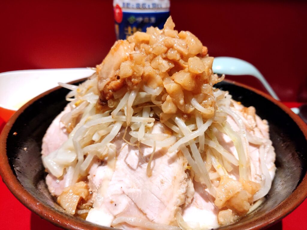 【荻窪二郎】ラーメン二郎荻窪店つけ麺味アブラーメン玉子2